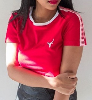 tee shirt pour femme couleur rouge taille M 
